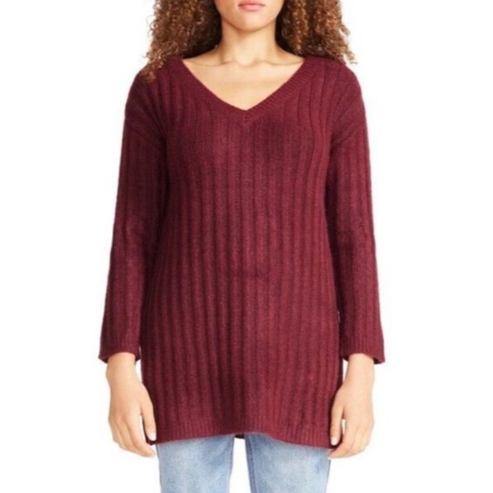 Nwt BB Dakota Steve Madden Size S V-Neck Rib Knit Sweater Dress